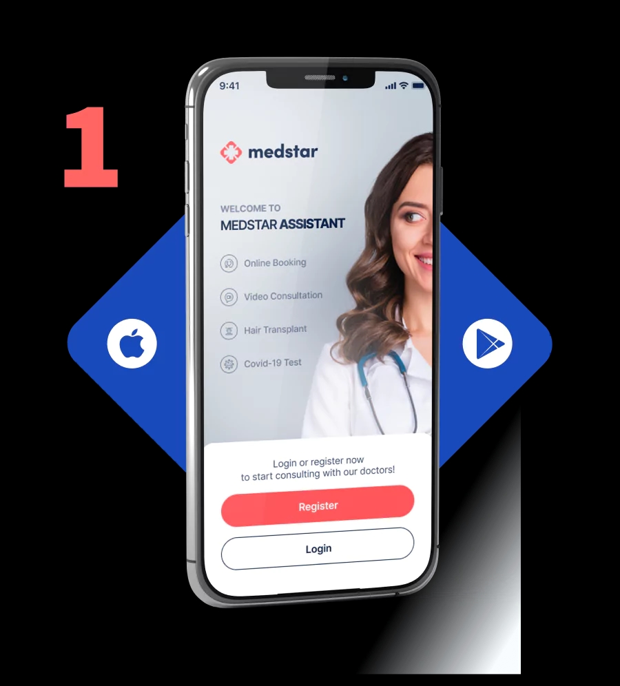 Download Medstar app and register